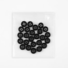 Набор пуговиц, 4 прокола, d = 11 мм, 25 шт, цвет чёрный - фото 24519047