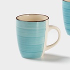 Набор посуды Доляна «Бриз», 6 предметов: кружка 360 мл, салатник 800 мл, тарелка d=19 см, керамика, голубой - Фото 10