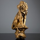 Фигура "Лев на камне" золото 16 × 23 × 41 см - Фото 2