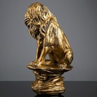 Фигура "Лев на камне" золото 16 × 23 × 41 см - Фото 3