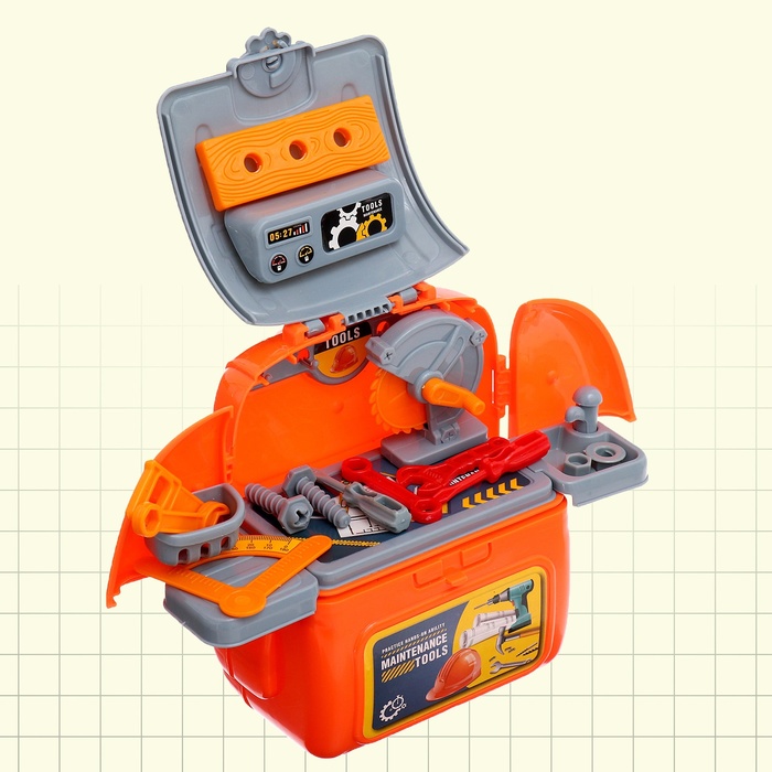Набор детских инструментов в чемодане "Верстачок" цвет МИКС