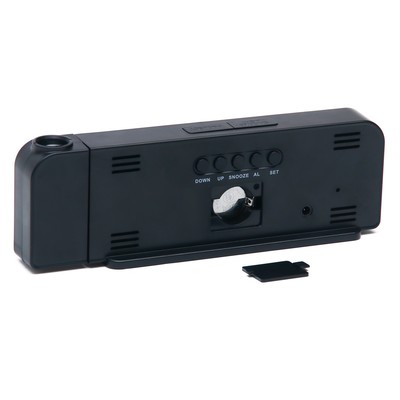Часы - будильник электронные, настольные, USB, с проекцией на потолок, термометр, календарь