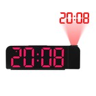 Часы настольные электронные с проекцией: будильник, термометр, календарь, 19.6 х 6.5 см - фото 3146116