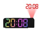 Часы настольные электронные с проекцией: будильник, термометр, календарь, 19.6 х 6.5 см - фото 2154158