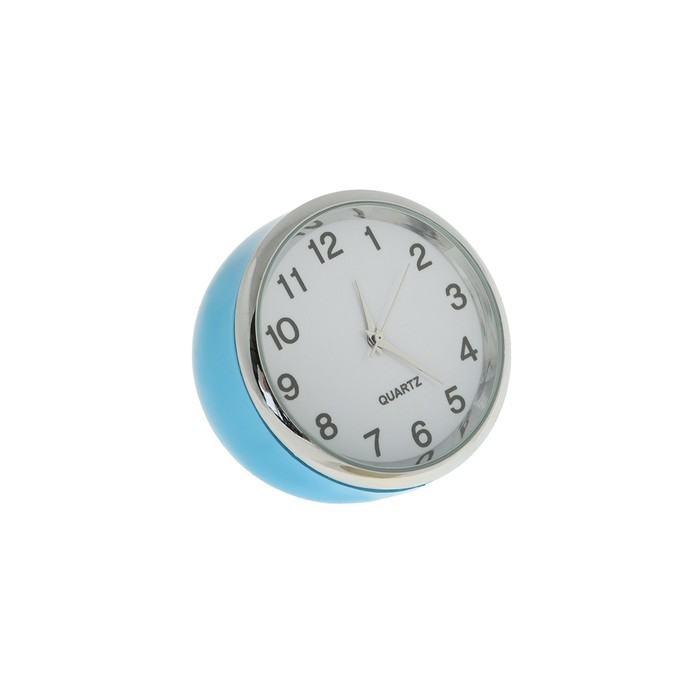 Часы автомобильные, внутрисалонные, d 4.5 см, синие - фото 1885854396
