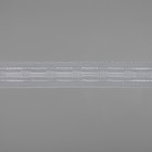 Шторная лента классическая, органза, 2,5 см, 100 ± 1 м, цвет прозрачный/белый - фото 8849249