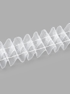 Шторная лента классическая, органза, 2.5 см, 100±1 м, прозрачная, белая - Фото 4