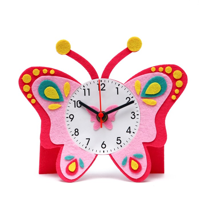 Часы настольные DIY "Бабочка", плавный ход, 23 х 21 см
