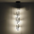 Светильник-каскад "Локус" 12хLED 36Вт 4000K черный 60х60х313,5см BayerLux - фото 23516866