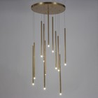 Светильник-каскад "Локус" 12хLED 36Вт 4000K золото 60х60х313,5см BayerLux - фото 23237185
