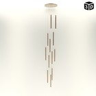 Светильник-каскад "Локус" 12хLED 36Вт 4000K золото 60х60х313,5см BayerLux - фото 23539064