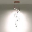 Светильник-каскад "Беллис" 20хLED 60Вт 3000K золото 50х50х250см BayerLux - фото 23493137