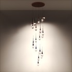 Светильник-каскад "Беллис" 20хLED 60Вт 3000K золото 50х50х250см BayerLux - фото 23493138