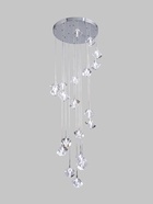УЦЕНКА Светильник-каскад «Беллис» 20хG4 (LED) 60 Вт хром 50×50×250 см - Фото 2