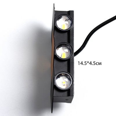 Бра «Алир» LED 4 Вт 3000К IP65 черно-золотой 15×3.8×12 см