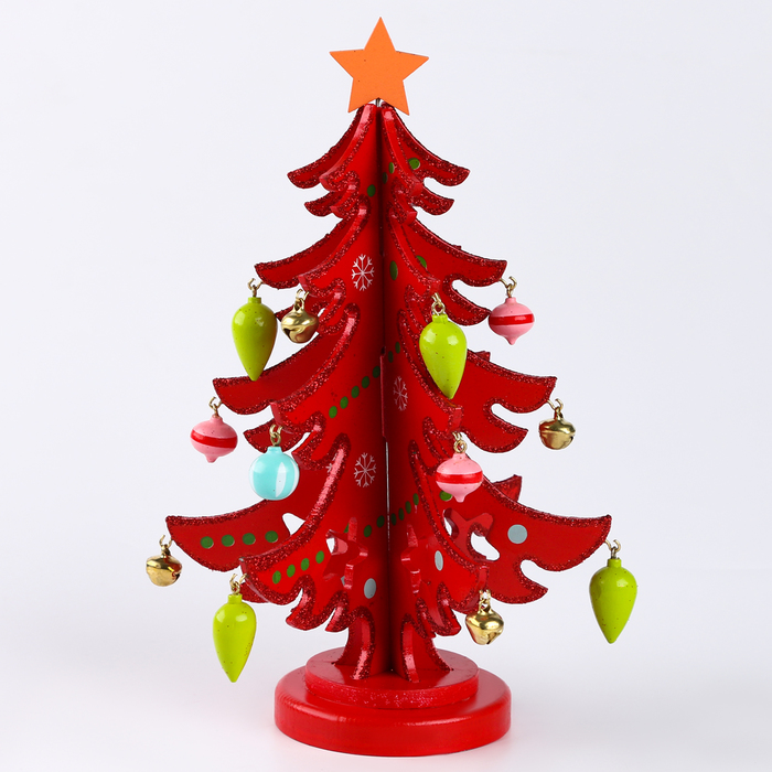 Новогодний сувенир «Красная ёлочка» 12 × 12 × 22 см - Фото 1