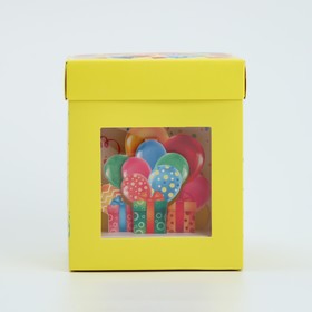 Коробка подарочная складная с 3D эффектом, упаковка, «С Днем рождения!», 11 х 11 х 13 см