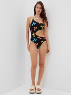 Купальник женский слитный с вырезом на животе MIST, размер 44 (M), чёрный - Фото 2