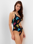 Купальник женский слитный с вырезом на животе MIST, размер 44 (M), чёрный - Фото 3