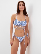 Купальник раздельный с завязками женский MIST, размер S, голубой - Фото 6