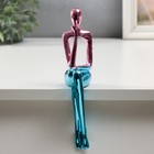 Фигурка настольная полистоун «Задумчивый человек», на полку, розово-голубой, 5×8.5×21 см - Фото 1