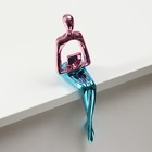 Фигурка настольная полистоун «Человек с книгой», на полку, розово-голубой, 5.9×9.4×23 см - Фото 3