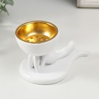 Курильница для благовоний, подставка для конусов «Человечек лежит», набор 2 шт., полистоун, белый, 6.1×6.3×10.7 см - Фото 2