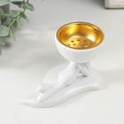 Курильница для благовоний, подставка для конусов «Человечек лежит», набор 2 шт., полистоун, белый, 6.1×6.3×10.7 см - Фото 4