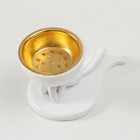 Курильница для благовоний, подставка для конусов «Человечек лежит», набор 2 шт., полистоун, белый, 6.1×6.3×10.7 см - Фото 6