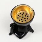 Курильница для благовоний, подставка для конусов «Человечек сидит», полистоун, чёрный, 6.7×6×6.8 см - Фото 5