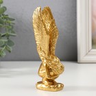 Сувенир полистоун "Ангел обнимает колени" золото 5х3,5х14 см - фото 11612354