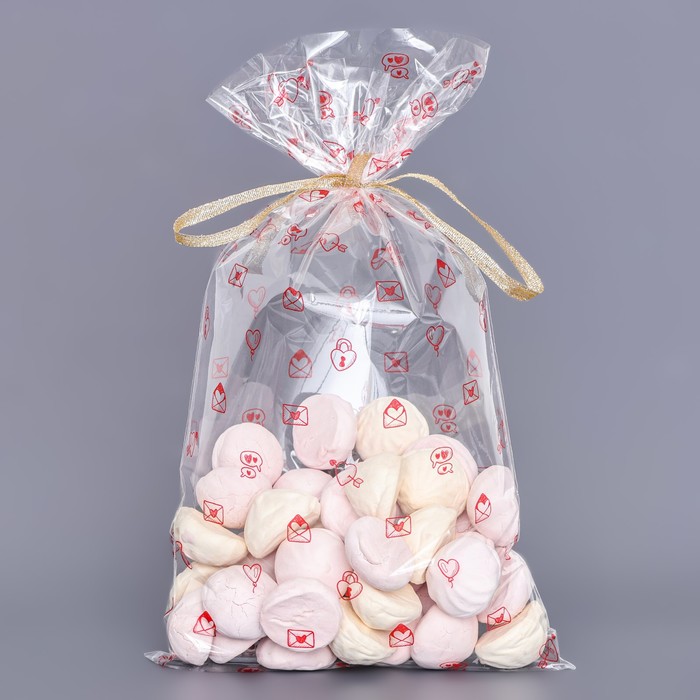 Пакет фасовочный БОПП, «Почта любви», для сладостей и подарков, 20×35 см - Фото 1