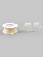 Лента капроновая «Волна», с блеском, 40 мм, 10±1 м, сливочная №3 - Фото 2