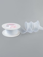 Лента капроновая «Волна», с блеском, 40 мм, 10±1 м, белая №29 - Фото 2