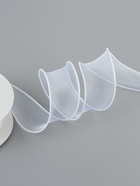 Лента капроновая «Волна», с блеском, 40 мм, 10±1 м, белая №29 - Фото 3