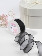 Лента капроновая «Волна», с блеском, 40 мм, 10±1 м, чёрная №42 - Фото 1