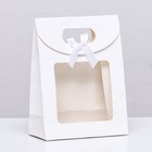 Коробка-пакет, с окном, белый, 16 х 12 х 6 см - фото 320572480