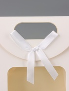 Подарочная коробка - пакет, с окном, белый, на липучке, с вырубной ручкой, 16×12×6 см - Фото 3