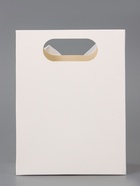 Подарочная коробка - пакет, с окном, белый, на липучке, с вырубной ручкой, 16×12×6 см - Фото 5