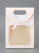 Коробка-пакет, с окном, белый, 20×14×7 см - Фото 3