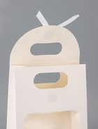 Коробка-пакет, с окном, белый, 20×14×7 см - Фото 4