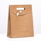 Коробка - пакет подарочный, с ручкой, крафт, 32×23×11 см - Фото 1