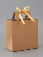 Коробка - пакет, крафт, 15×15×8 см - Фото 1