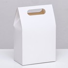 Коробка-пакет с окном, белый, 15 х 10 х 6 см - Фото 2
