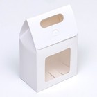 Коробка-пакет с окном, белый, 15 х 10 х 6 см - Фото 3
