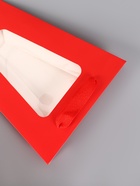 Пакет-переноска для цветов 10×10×20×18 см, красный - Фото 3