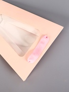 Пакет - переноска для цветов 10×10×20×18 см, розовый - Фото 3