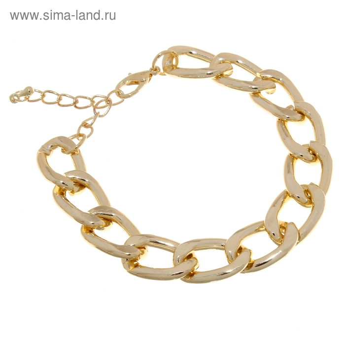 Браслет металл «Цепь», цвет золото - Фото 1