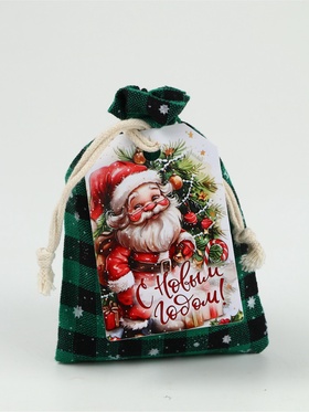 Чай чёрный в холщовом мешке «Дед Мороз», 30 г