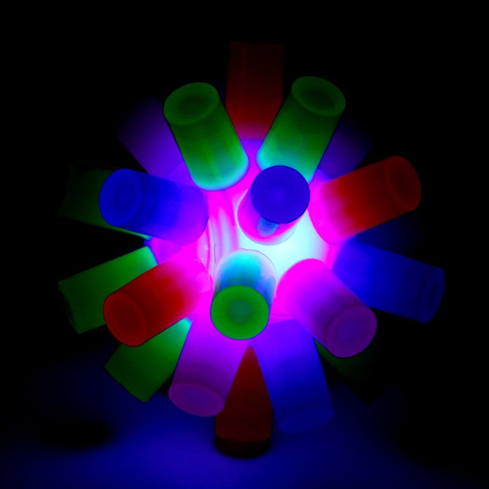 Мяч световой "Трубочки", цвета МИКС